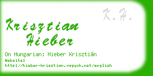krisztian hieber business card